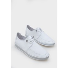 Capone Outfitters Michele Hakiki Deri Soft Konfor Tabanlı Kadın Sneaker