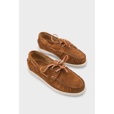 Capone Outfitters Stephie Hakiki Deri Süet Kadın Loafer Tekne Ayakkabısı