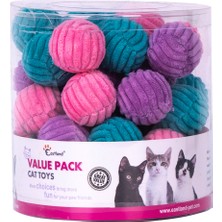 Cosmotex Eastland Çıngıraklı Peluş Ipli Top-Çap 4 cm 42'li