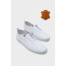 Capone Outfitters Fina Hakiki Deri Soft Konfor Tabanlı Kadın Sneaker
