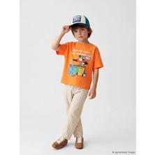 LC Waikiki Nostaljik Maymun Baskılı Unisex Çocuk Tişört  (S6)