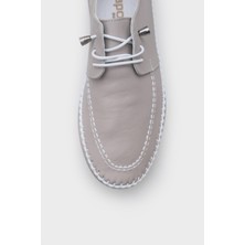Capone Outfitters Michele Hakiki Deri Soft Konfor Tabanlı Kadın Sneaker
