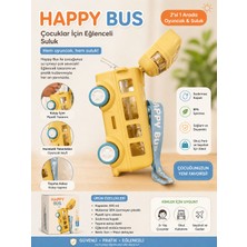 Selvira Happy Bus Otobüs Şeklinde Çocuk Suluğu 500 ml – Pipetli, Sızdırmaz Kapaklı, Bpa Içermez, Askılı Oyuncak Suluk