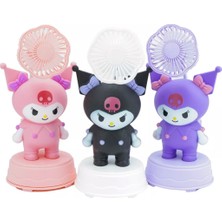 Empressco Kuromi Temalı Sevimli Şarjlı Masa Üstü Fan