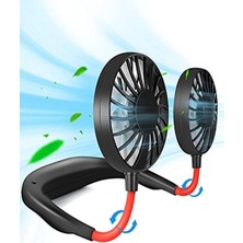 Empressco Taşınabilir Şarj Edilebilir Kişisel Eller Serbest Mini USB Boyun Fanı Spor Fanı, 3 Kademe