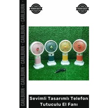 Carlburn #elfanı USB Şarjlı Taşınabilir Meyve Figürlü Masaüstü Sevimli Tasarımlı Telefon Tutuculu El Fanı