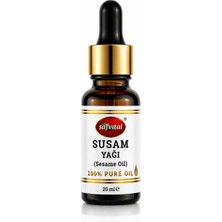 Safvital Susam Yağı 20 ml Soğuk Pres %100 Saf Cilt Saç ve Masaj Için Doğal Bakım Yağı Nem Desteği