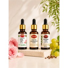 Safvital Gül+Jojoba+Üzüm Çekirdeği Yağı Cilt Bakım Yağ Seti 3’lü – Işıltı ve Nem Desteği 3X20 ml