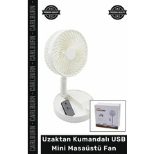 Carlburn #vantilatör Teleskopik Katlanır Şarjlı Sessiz Taşınabilir Uzaktan Kumandalı USB Mini Masaüstü Fan