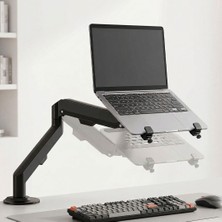 Powermaster PM-27096 Profesyonel Amortısörlü 2'sı 1 Arada Laptop ve Monıtör Standı