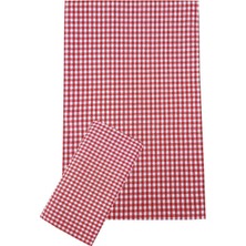 Mira Home Zefir Desen Sofra Bezi Masa Örtüsü 170 x 170 cm Kırmızı