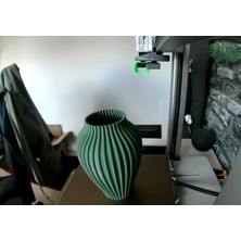 Hanart Modern Dekoratif Şık Vazo 20 cm Haki Yeşil