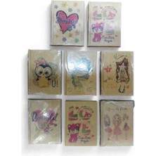 Mikro Not Defteri Cep Ajandası - Sert Kraft Kapaklı  - 10X14 cm 80 Yp Çizgili - Kız Model ( 1 Adet )