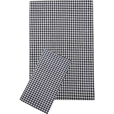Mira Home Zefir Desen Sofra Bezi Masa Örtüsü 170 x 170 cm Siyah