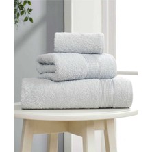 Mira Home 3 Lü Banyo Havlusu Seti Pamuklu Ritim Açık Gri