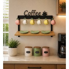 Kahve Köşesi Standı / Coffee Yazılı Tek Raflı Organizer