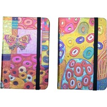 Mikro Not Defteri Cep Ajandası Lastikli - Sert Kapaklı  - 10X14 cm 80 Yp Kareli - Kız Model ( 1 Adet )