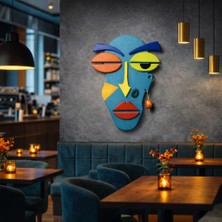 Zesiba Modern Renkli Soyut Yüz Picasso Duvar Dekoru | Ev, Ofis Kafe ve Oda Dekorasyonu