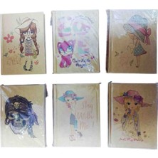 Mikro Not Defteri Cep Ajandası - Sert Kraft Kapaklı  - 10X14 cm 80 Yp Kareli ( 1 Adet )