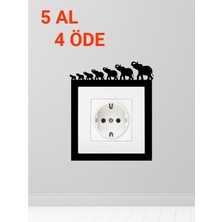 Yedi Fil Dekoratif Priz / Anahtar Çerçevesi