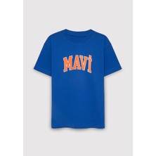 Mavi Mavi Logo Baskılı Mavi Tişört 6610418-70907