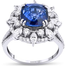 Makdis Pırlanta 5.65 Karat Safir Pırlanta Yüzük