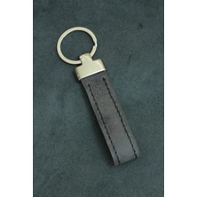 Akronium Leather  Metal Halkalı Deri Anahtarlık
