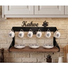 Kahve Köşesi Standı / Kahve Yazılı Tek Raflı Organizer
