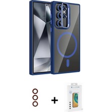 Marsilyan™- Galaxy S23 Ultra Kılıf Yadigar Asil Koleksiyonu - Şeffaf Polymer Nano Ekran Koruyucu + Metal Kamera Lens - Kı