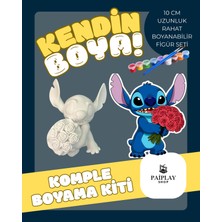 Paiplay Stitch Gül Buketli - Boyama Seti ve Gül Buketli Stitch Modeli 10CM