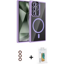 Marsilyan™- Galaxy S23 Ultra Kılıf Yadigar Asil Koleksiyonu - Şeffaf Polymer Nano Ekran Koruyucu + Metal Kamera Lens - Kı