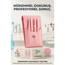 Toyigoo Profesyonel Kaş Alma Cımbız Seti - 4'lü Paslanmaz Çelik ve Özel Deri Taşıma Çantalı 723129