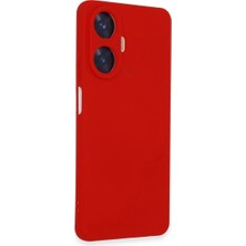 Vintessy Realme C55 Kılıf Nano Içi Kadife Silikon - Kırmızı