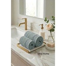 Mira Home 2 Parça Pamuklu Banyo ve El Yüz Havlu Seti Şeyda Yeşil