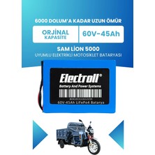 Electroll Sam Lion 5000 Batarya (Standart Kapasite) Lifepo4 60V 45AH Elektrikli Motosiklet Bataryası