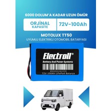 Electroll Motolux TT50 Batarya (Standart Kapasite) Lifepo4 72V 100AH Elektrikli Otomobil Bataryası