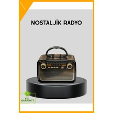Esplendor Bluetooth Hoparlör LED Işıklı Vintage Ahşap Müzik Kutusu Nostaljik