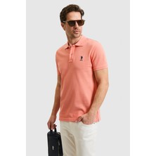 U.S. Polo Assn. Erkek Slim Fit Polo Yaka Somon Basic Tişört 50322304-VR204