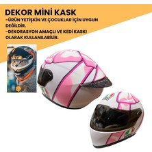 Gear5 Dekor Mini Kask Pembe Grafik Kd8