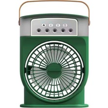 Empressco Şarjlı 600 ml Su Hazneli Taşınabilir Masaüstü Vanilatör Güçlü Fan ve 2000 Mah Pil Yeşil
