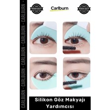 Carlburn Özel Üretim Maskara Eyeliner Uygulama Aparatı Pratik Makyaj Aksesuarı Silikon Göz Makyajı Yardımcısı