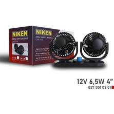 Empressco Niken Küçük Çift Başlı 12V Vantilatör 4 Inç 6,5W