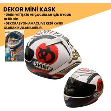 Gear5 Dekor Mini Kask Beyaz Kırmızı Siyah Grafik Kd9