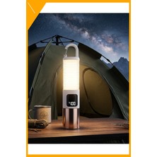 Esplendor 500 Lümen USB Şarjlı LED Kamp Feneri Çift Işık Kaynağı Güç Ekranlı