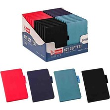 Mikro Office Not Defteri 11X16 cm -  80 Yaprak Çizgili - Lastikli Kalem Tutma Destekli Mavi Renk
