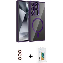 Marsilyan™- Galaxy S23 Ultra Kılıf Yadigar Asil Koleksiyonu - Şeffaf Polymer Nano Ekran Koruyucu + Metal Kamera Lens - Kı
