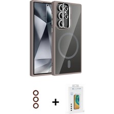 Marsilyan™- Galaxy S23 Ultra Kılıf Yadigar Asil Koleksiyonu - Şeffaf Polymer Nano Ekran Koruyucu + Metal Kamera Lens - Kı