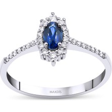 Makdis Pırlanta 0.45 Karat Safir Pırlanta Yüzük