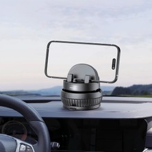 HiboTekno Vakumlu Araç Içi Telefon Tutucu 360° Döner Kaymaz Taban Masaya Yapışan Geçmeli Stand-Magsafe Yok !