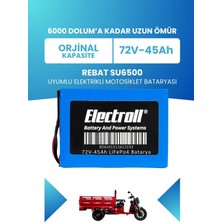 Electroll Rebat SU6500 Batarya (Standart Kapasite) Lifepo4 72V 45AH Elektrikli Motosiklet Bataryası
